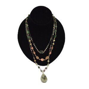Nakamol three strand stone necklace #217-107